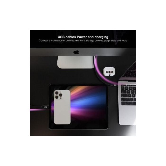 Cable USB 4.0 Nanocable 10.01.5001/ USB Tipo-C Macho - USB Tipo-C Macho/ Hasta 240W/ 40Gbps/ 1m/ Negro 3 Cable USB 4.0 Nanocable 10.01.5001/ USB Tipo-C Macho - USB Tipo-C Macho/ Hasta 240W/ 40Gbps/ 1m/ Negro 3