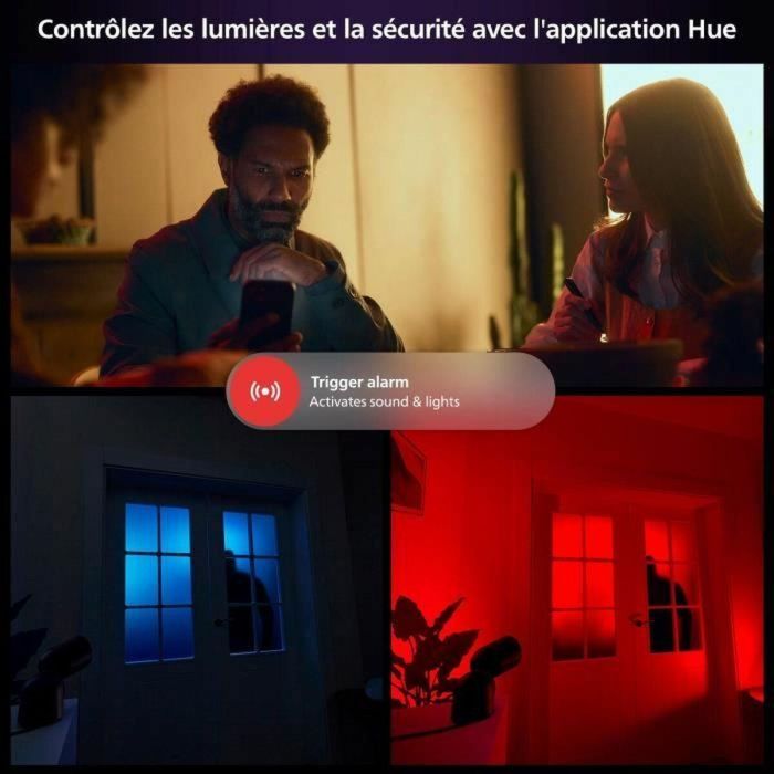 Philips Hue Cámara Inalámbrica Segura AUC1717288493816 - HD 1080P Interior o Exterior con Control desde una Sola Aplicación - Blanca 6