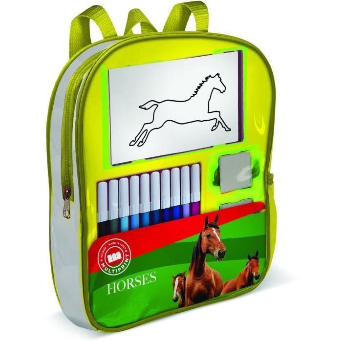 Mochila llena - MULTIPRINT - 24895 - 4 sellos Les Chevaux