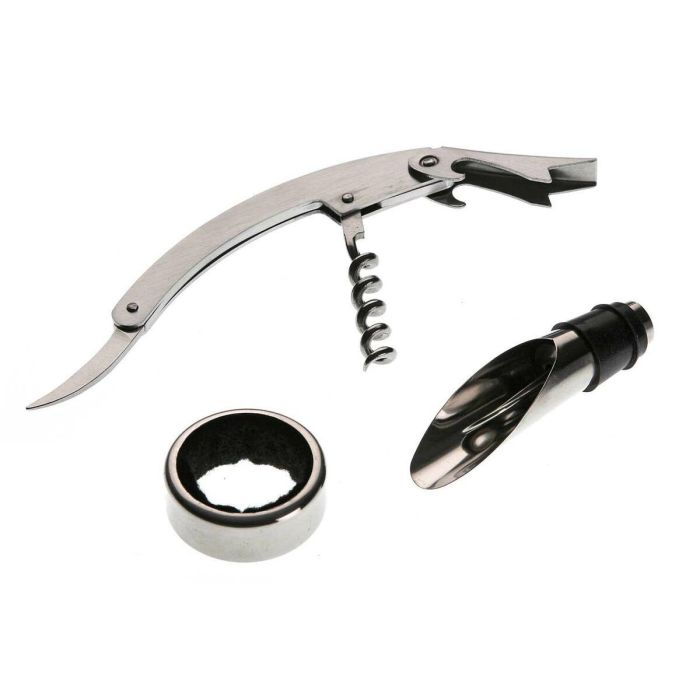 Versa Set Vino 3 Accesorios - 4x30x10.5 cm, Madera (2 Unidades) 1