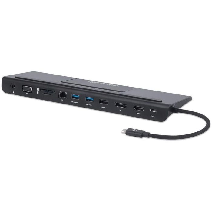 MANHATTAN USB-C 11-in-1-Dockingstation MST für drei Monitore
