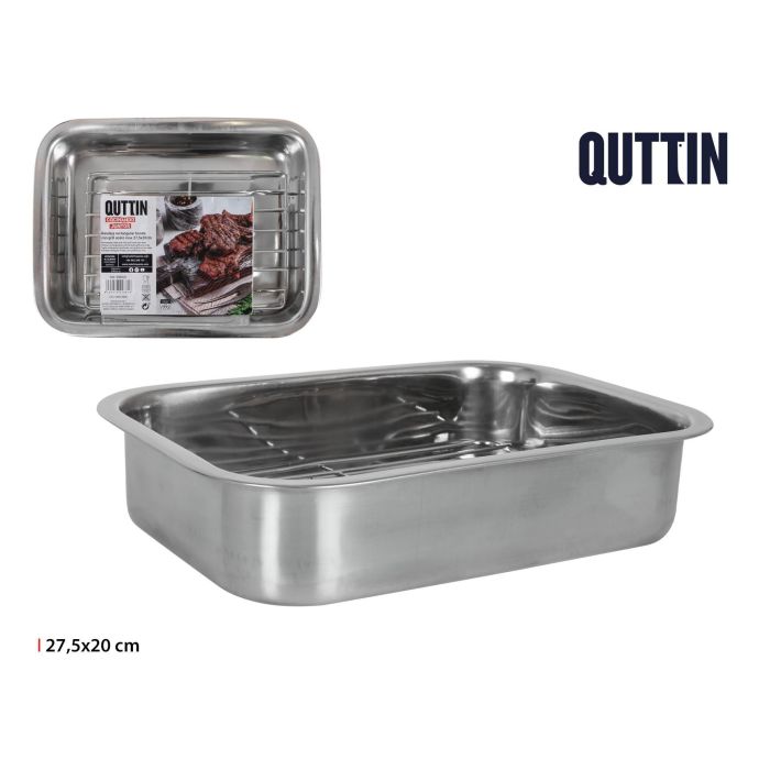 Bandeja rectangular con grill Qutti 27.5x20 cm (6 Unidades) Bandeja rectangular con grill Qutti 27.5x20 cm (6 Unidades)