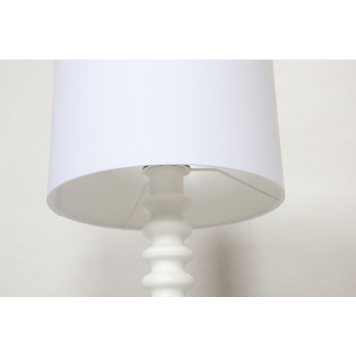 DKD Home Decor Lámpara Sobremesa Blanco Metal y Poliéster 30 x 50 x 30 cm 1