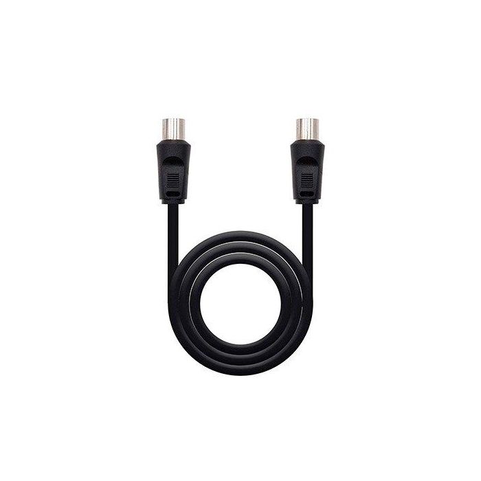 Nanocable 10.26.0202 Cable Coaxial 3C-2V para Antena TV 9.5mm Macho Hembra 75 Ohm 1.8m Negro Nanocable 10.26.0202 Cable Coaxial 3C-2V para Antena TV 9.5mm Macho Hembra 75 Ohm 1.8m Negro