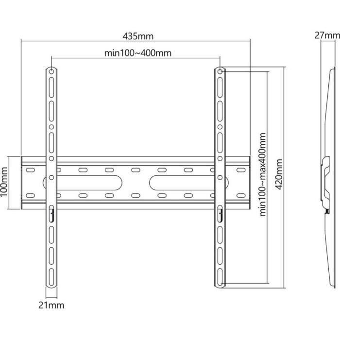 Soporte de TV fijo - SLIM - Acero - SHO 4210 4 Soporte de TV fijo - SLIM - Acero - SHO 4210 4