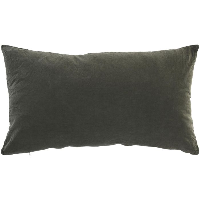 DKD Home Decor Cojín Boho Poliéster Verde 40x70 cm Pack 2 Unidades Lavado a la Piedra con Cremallera