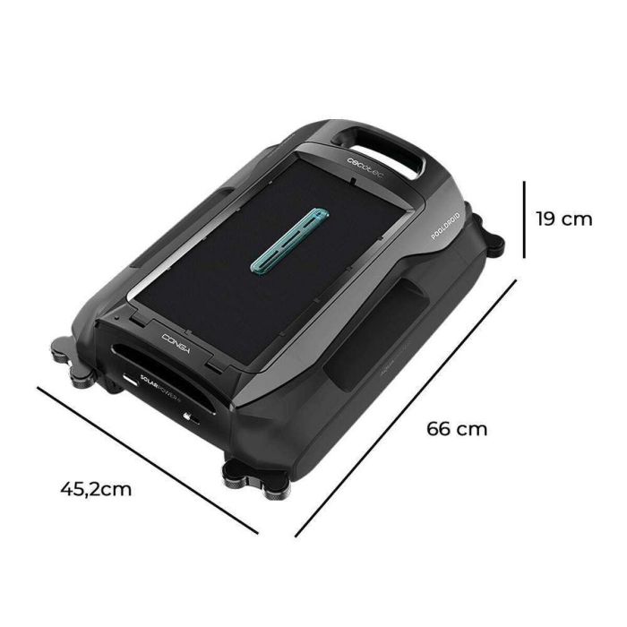 Cecotec Limpiafondos automático piscina Conga PoolDroid Flotante solar inalámbrico negro 10