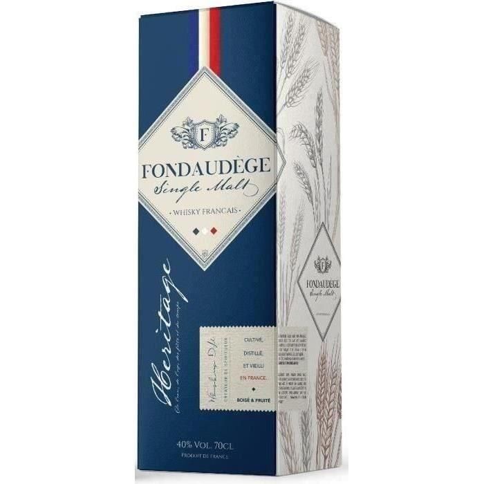 Fondaudege - Héritage - Single Malt - Whisky francés - 40.0% Vol. - 70 cl en estuche 2