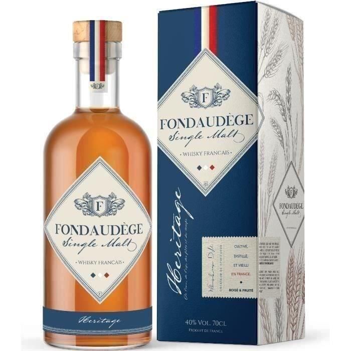 Fondaudege - Héritage - Single Malt - Whisky francés - 40.0% Vol. - 70 cl en estuche 3