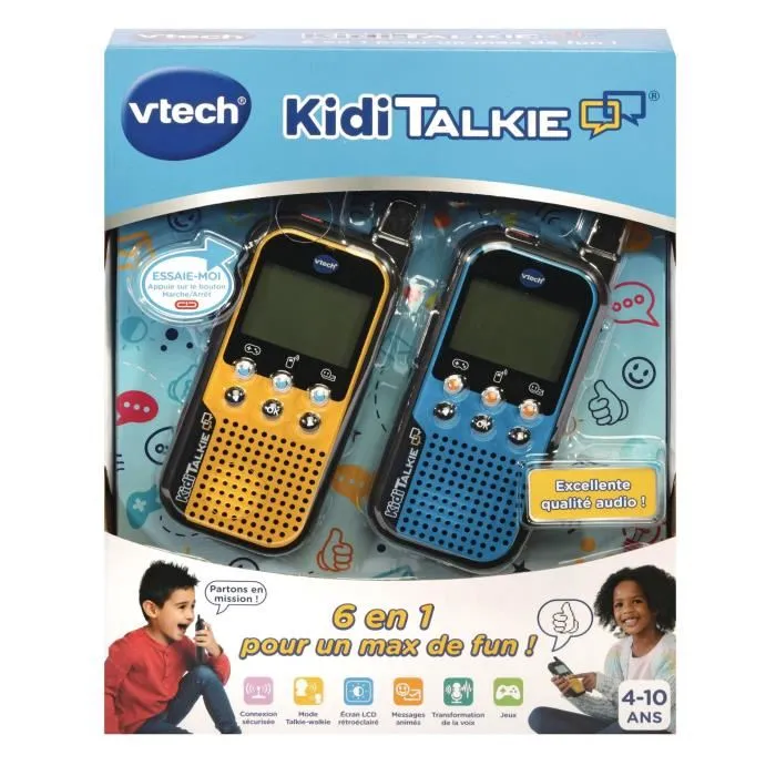 Vtech Kidi Talkie - Walkie Talkies 6 en 1 con pantalla, idioma francés 2