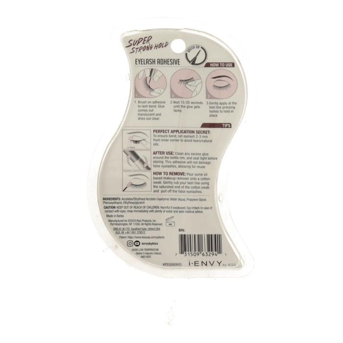 Red Kiss Adhesivo Pestañas Transparente Profesional 24H Extra-Fuerte, Flexible y Resistente al Agua