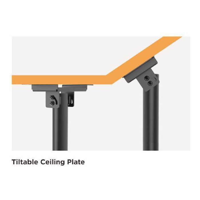 Vivolink Soporte de Techo Pro para Proyector, Máx 35kg, Ajustable 60,5-90,5cm, Inclinación 360°, Gestión de Cables, Negro 1