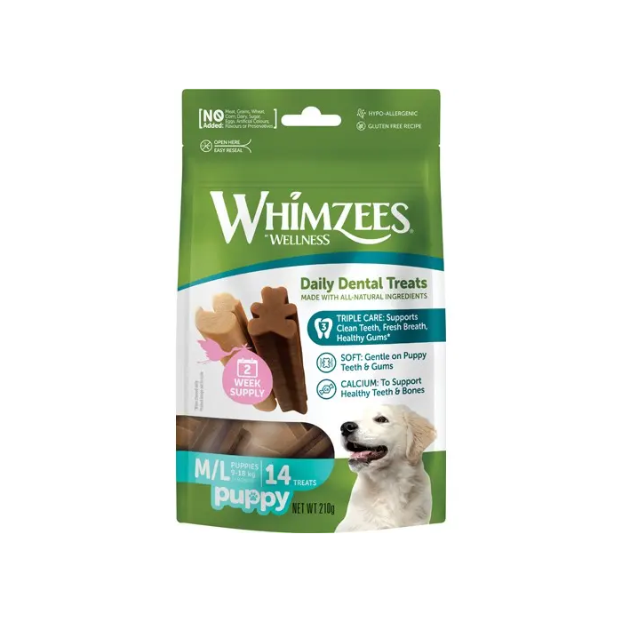 Whimzees Value Bag Puppy M-L 14 Unidades