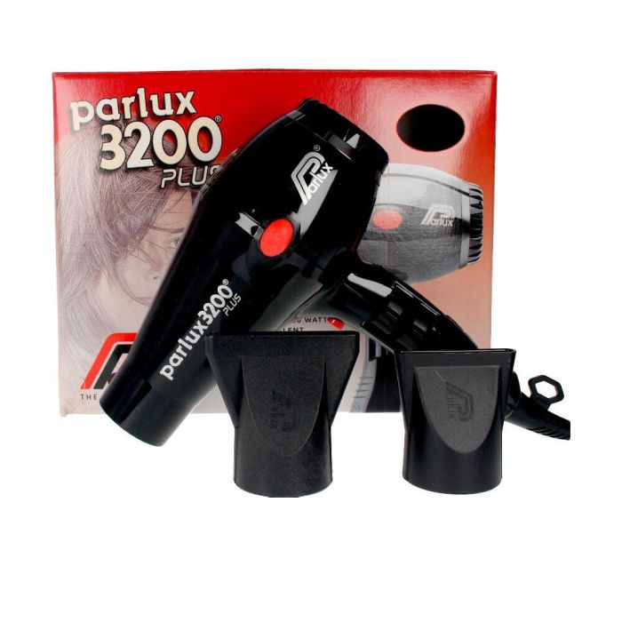 Parlux 3200 PLUS Secador de Pelo Profesional 1900W, 4 Temperaturas, 2 Velocidades, 2 Boquillas, Negro 1