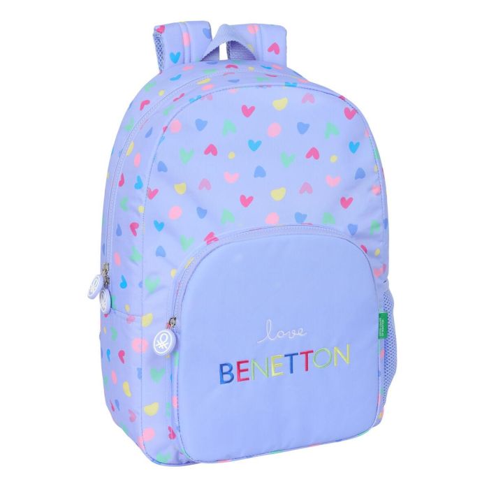 Mochila Escolar Benetton Lila Lila 30 x 46 x 14 cm