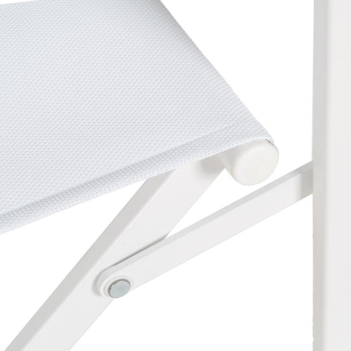 Silla Director Blanco Aluminio-Textileno 56 X 53 X 84 cm