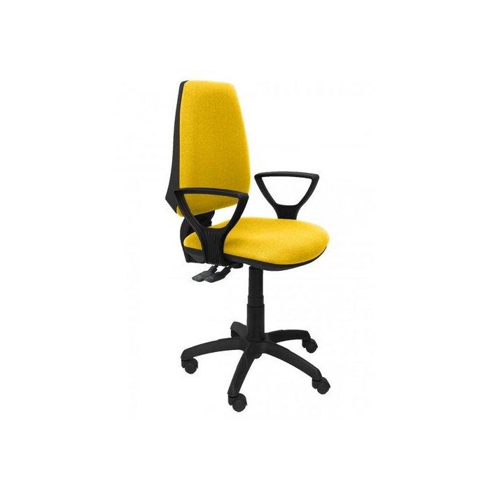 Silla Piqueras Y Crespo Elche S Brazos Fijos Mecanismo Sincro De Doble Maneta Gran Confortabilidad Regulable En Altura Ruedas De Nylon Asiento Y Respaldo Tapizado Bali Amarillo