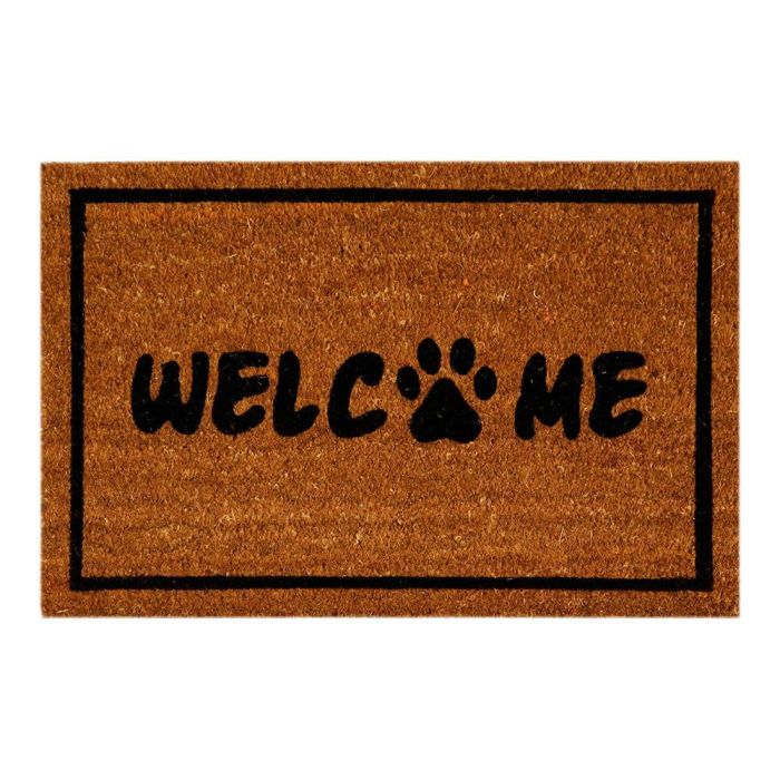 Edm Felpudo Welcome 60x40cm Fibra de Coco y PVC - Marrón/Negro 0 Edm Felpudo Welcome 60x40cm Fibra de Coco y PVC - Marrón/Negro 0