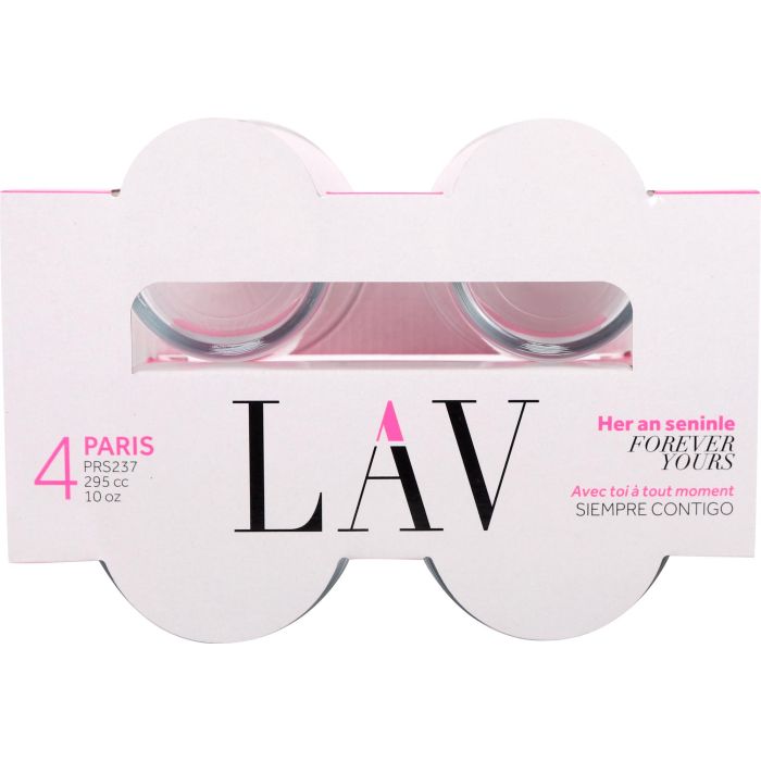 Set de 4 Vasos Paris 295 cc - LAV (12 Cajas) 3 Set de 4 Vasos Paris 295 cc - LAV (12 Cajas) 3