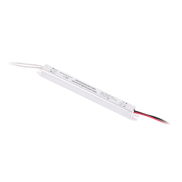 Transformador LED 18W 12V DC Ultrafino para Iluminación LED Regulada 110-220V AC IP20 [CP-18-12_220 IP21]