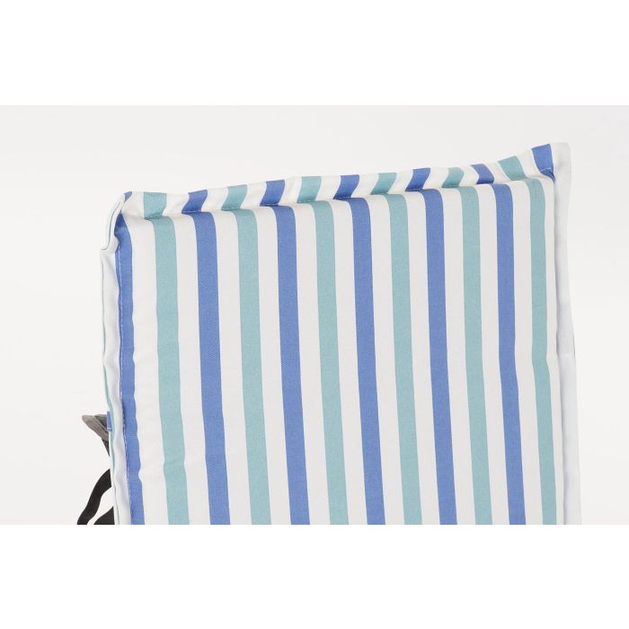 DKD Home Decor Cojín Silla Boho Exterior Poliéster Resistente UV. Colores: Azul Marino, Azul Celeste, Blanco. Medidas: 115 x 42 x 4 cm 2