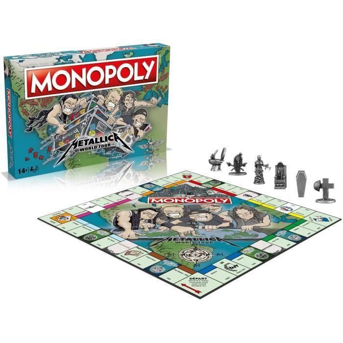 Juego de mesa - WINNING MOVES - Monopoly Metallica - Acompaña a la banda en una gira mundial 1