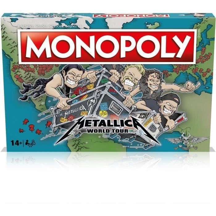 Juego de mesa - WINNING MOVES - Monopoly Metallica - Acompaña a la banda en una gira mundial 3