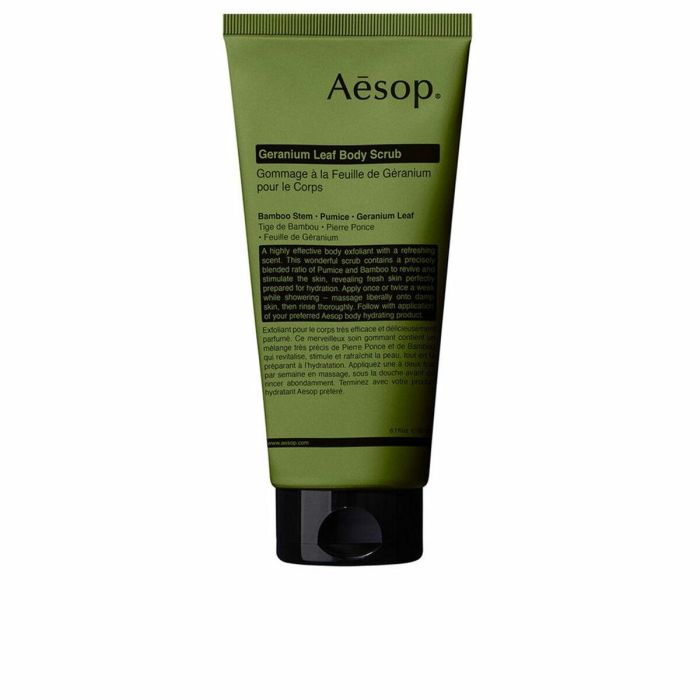 Aesop Exfoliante Corporal Geranium Leaf Body Scrub 180 ml para piel suave y lisa