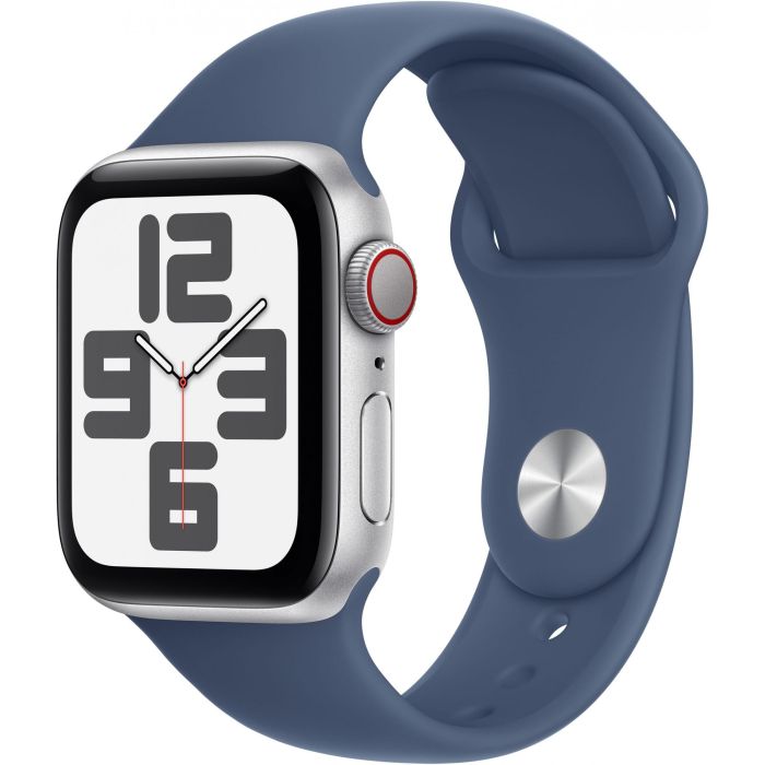 Apple Watch SE GPS + Cellular 40mm Silver Aluminium Case con Denim Sport Band S/M 0 Apple Watch SE GPS + Cellular 40mm Silver Aluminium Case con Denim Sport Band S/M 0