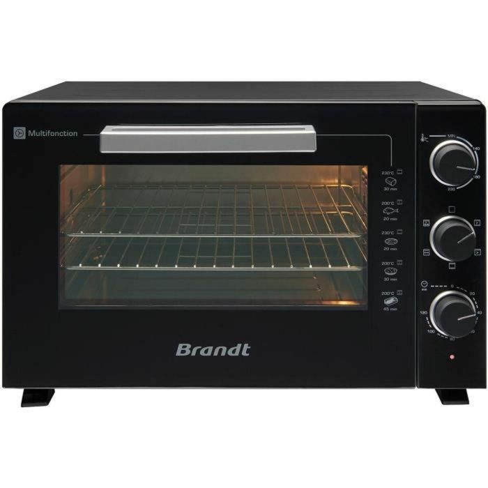 BRANDT FC469MUB - Mini-Horno 46 litros - 1800W - Multifunción - Termostato regulable 230°C - Temporizador 120min - Aluminio - Negro 1