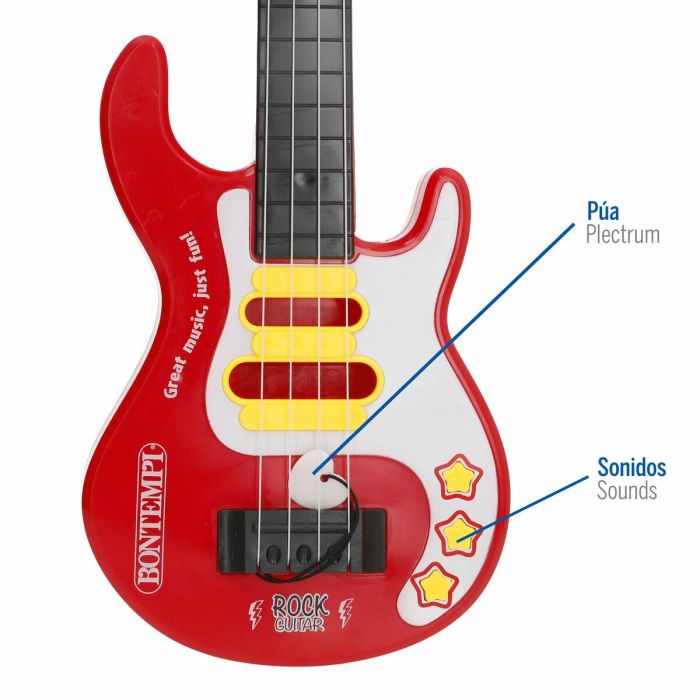 Guitarra Infantil Bontempi 17 x 51 x 5 cm (6 Unidades) 2 Guitarra Infantil Bontempi 17 x 51 x 5 cm (6 Unidades) 2