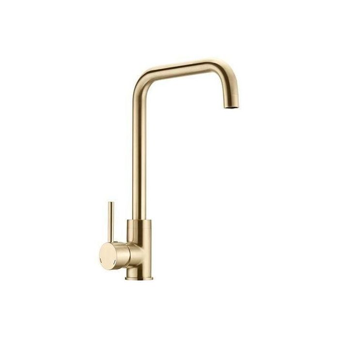 Edouard Rousseau EDR3047404060985 Mezclador de Fregadero de Cocina, Latón Cepillado, Caño Giratorio, Cartucho Cerámico Ø 35 mm