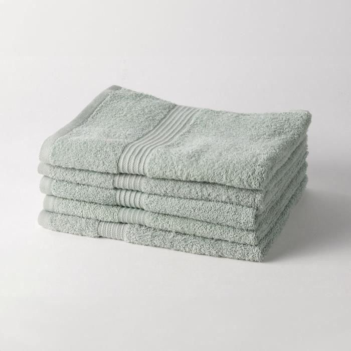 Today TOD3574641230999 Juego de 5 toallas de baño Essential 70x130 cm 100% Algodón Color Celadón Today TOD3574641230999 Juego de 5 toallas de baño Essential 70x130 cm 100% Algodón Color Celadón