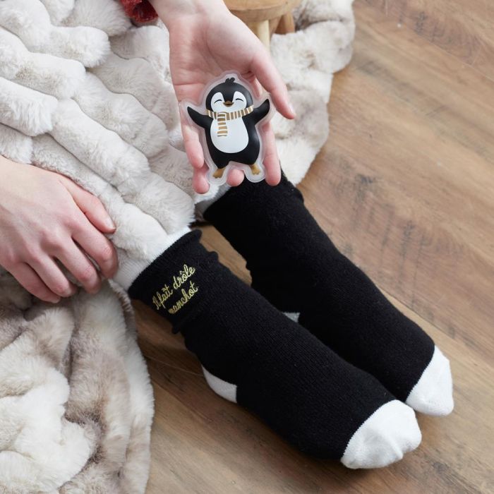 Sensly Calentador de Manos Reutilizable y Calcetines de Gato, Corazón o Pingüino - Modelos Surtidos 1