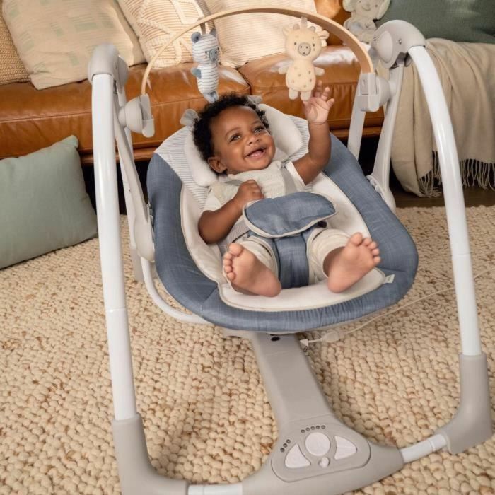 Ingenuity ING74451169258 Swing 'n Go Columpio Portátil con Arco de Actividades Extraíble de Madera Sostenible y 5 Velocidades para Niños 5 Ingenuity ING74451169258 Swing 'n Go Columpio Portátil con Arco de Actividades Extraíble de Madera Sostenible y 5 Velocidades para Niños 5