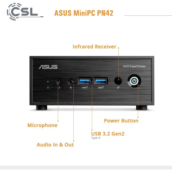 ASUS PN42-BBN200MV Mini PC Intel N200 Negro Sin SO 2