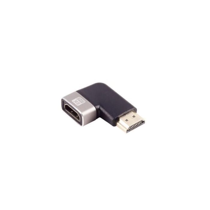 MicroConnect HDM19F19MA2-8KAL Adaptador Cable HDMI 8K 60Hz / 4K 120Hz Alto Rendimiento 90° Angulado Izquierda Hembra-Macho