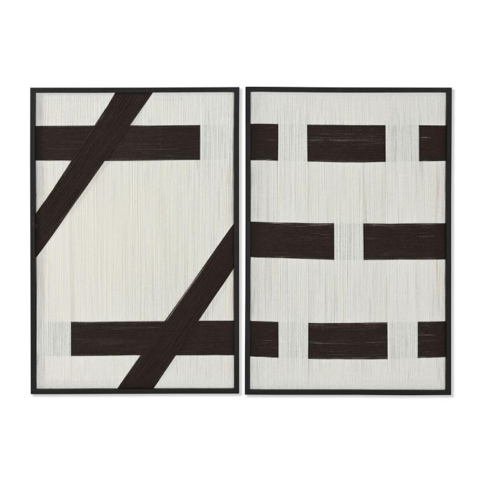 Cuadro Urban DKD Home Decor Gris Oscuro Blanco 3 x 90 x 60 cm (2 Unidades) Cuadro Urban DKD Home Decor Gris Oscuro Blanco 3 x 90 x 60 cm (2 Unidades)