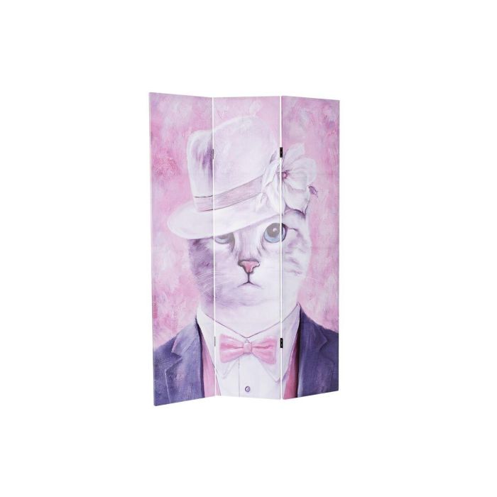 Biombo DKD Home Decor Gato Lienzo 120 x 2,5 x 180 cm Pino 1 Biombo DKD Home Decor Gato Lienzo 120 x 2,5 x 180 cm Pino 1