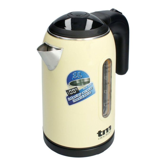 Hervidor de Agua Eléctrico con Luz LED TM Electron Acero Inoxidable Crema 3 Hervidor de Agua Eléctrico con Luz LED TM Electron Acero Inoxidable Crema 3
