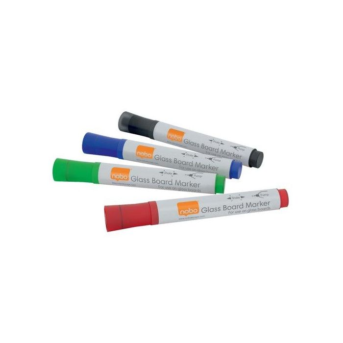 Rotul.Pizarra Nobo Cristal Blister De 4