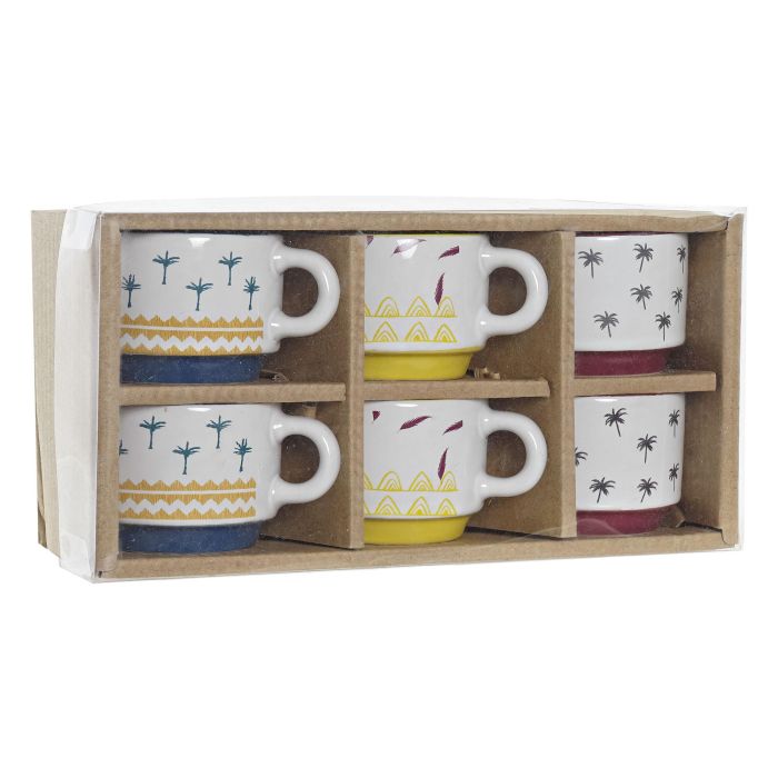DKD Home Decor Tazas de Café Gres Colonial Africa Turquesa Azul 90 ml, Set de 6 Piezas Apto Microondas y Lavavajillas 3 DKD Home Decor Tazas de Café Gres Colonial Africa Turquesa Azul 90 ml, Set de 6 Piezas Apto Microondas y Lavavajillas 3