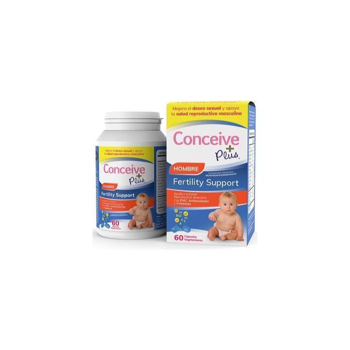 Conceive Plus Apoyo Fertilidad Masculina 60 Cápsulas. Mejora el deseo sexual y apoya la salud reproductiva masculina.