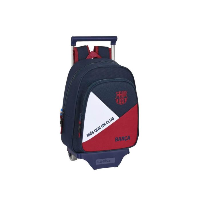 Mochila Escolar con Ruedas F.C. Barcelona Corporativa Azul Granate (27 x 33 x 10 cm)