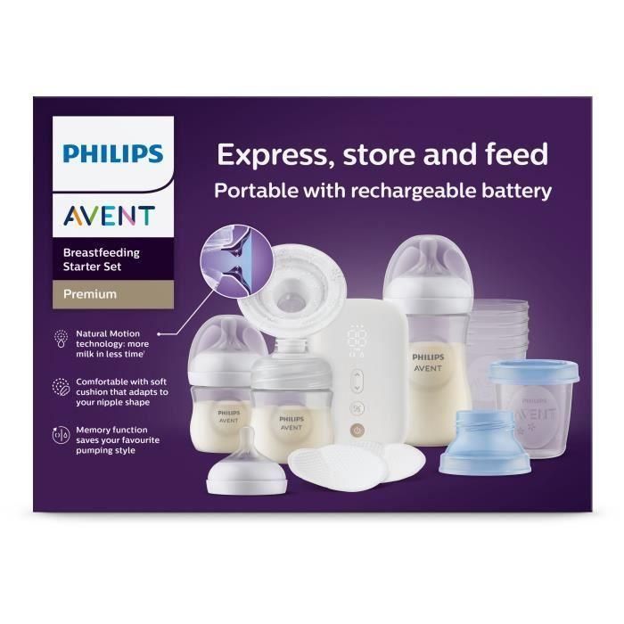 Philips Avent PHI8720689008013 - Kit Extractor de Leche Eléctrico Recargable con Tecnología Natural Motion y diseño Simple 2