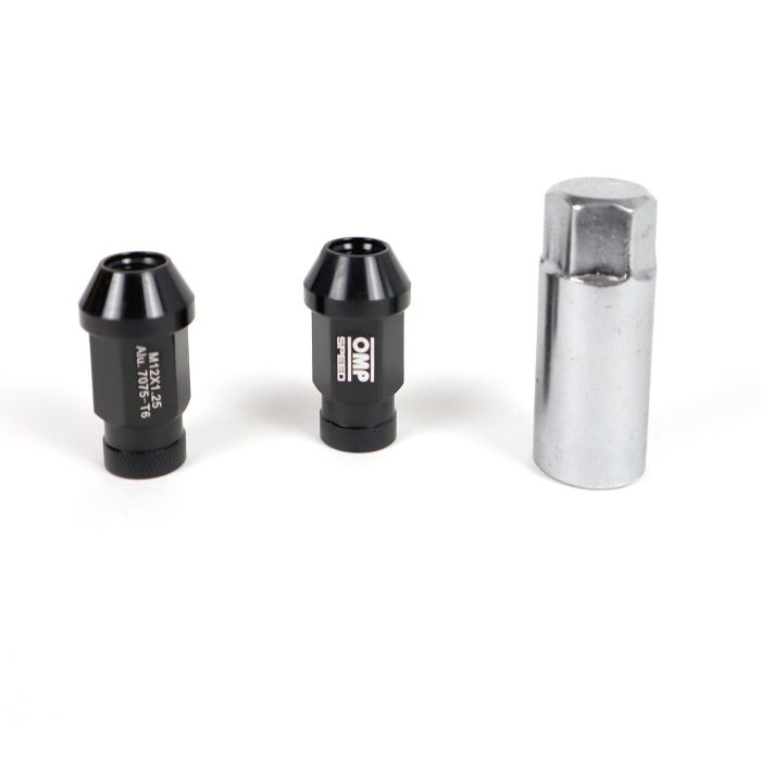 Omp Speed Juego De 20 Tuercas De Aluminio M14x1.25 Llave De 19 Largo 40 mm Color Negro De Aluminio 7075 OMPS09941401 2 Omp Speed Juego De 20 Tuercas De Aluminio M14x1.25 Llave De 19 Largo 40 mm Color Negro De Aluminio 7075 OMPS09941401 2
