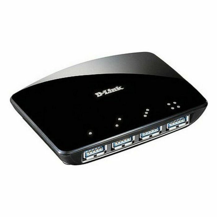 Hub USB D-Link DUB-1340 USB 3.0 Negro Azul oscuro