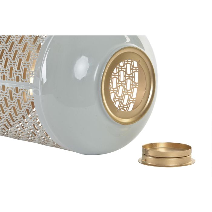 DKD Home Decor Portavelas Delhi Chic Rosa y Azul, 24 x 56 x 24 cm (2 Unidades) 3