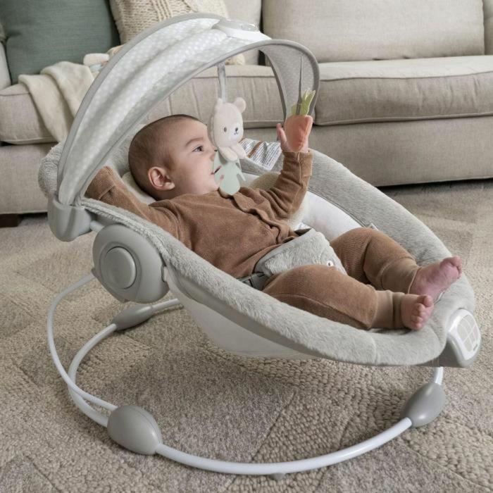 Ingenuity ING0074451166677 Hamaca InLighten Nate con Asiento Reclinable, Arco de Actividad Luminoso y Juguetes Divertidos 4