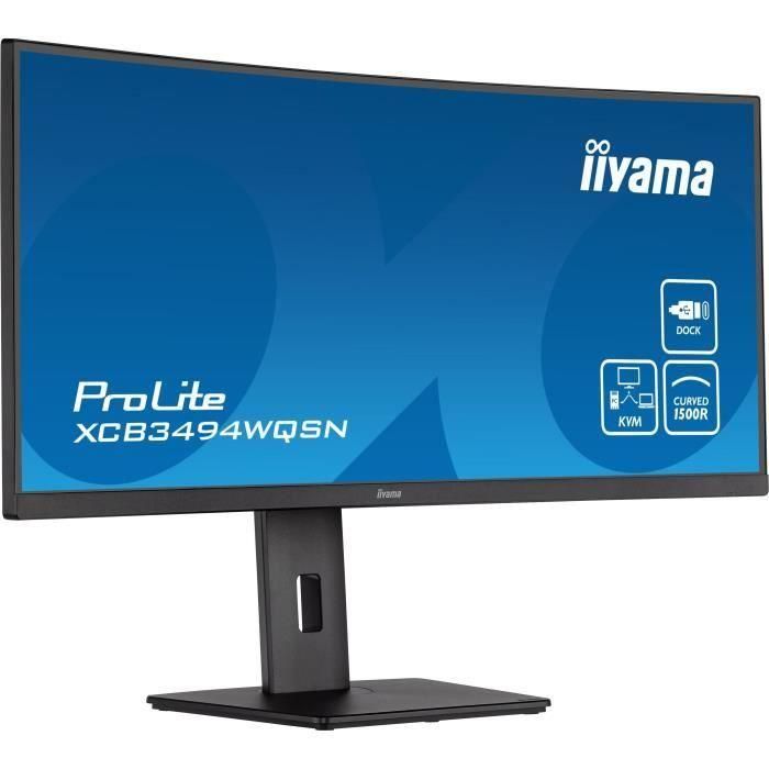 iiyama ProLite XCB3494WQSN-B5 LED display 86,4 cm (34") 3440 x 1440 Pixeles UltraWide Quad HD Negro